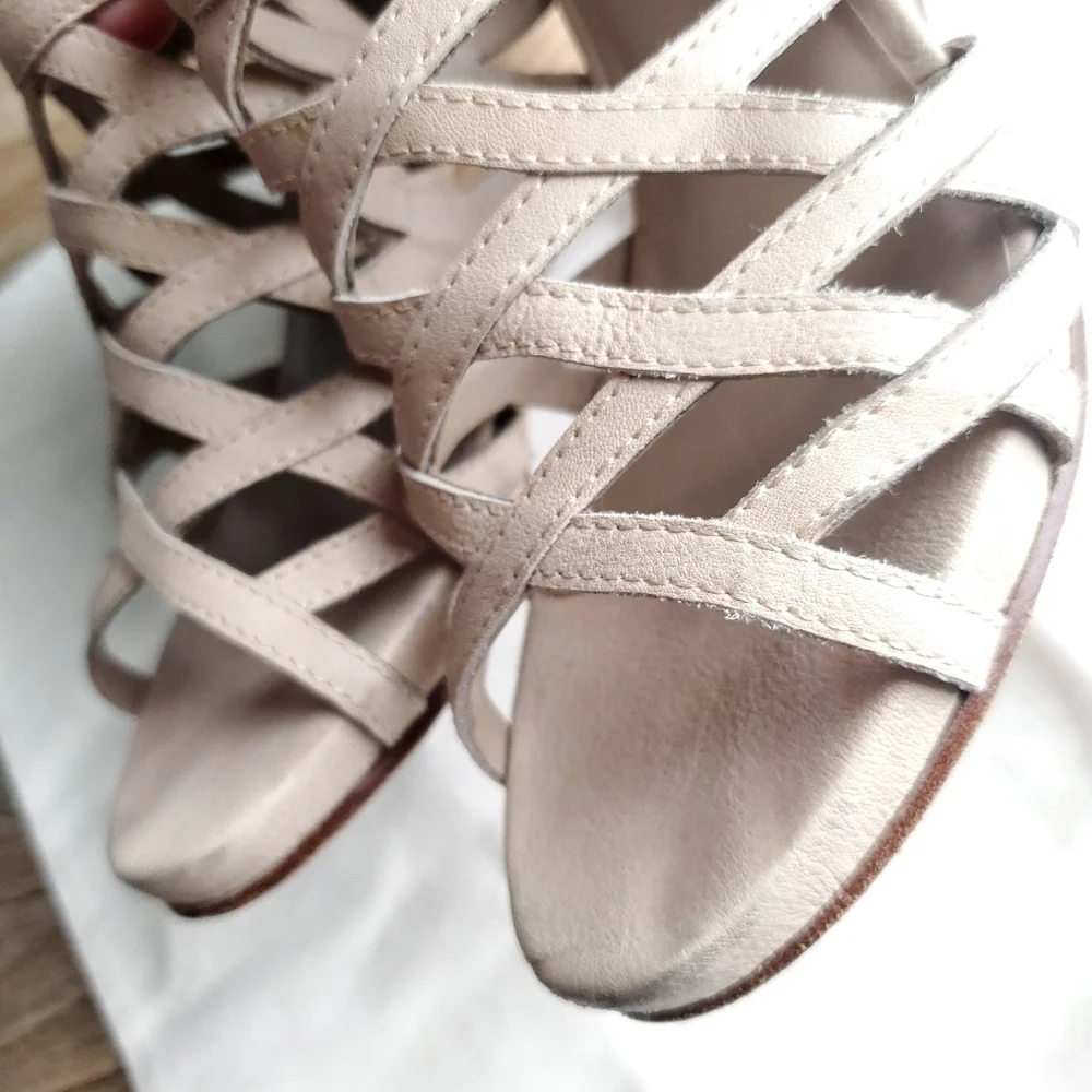 Eileen Fisher Women's Wedge Sandal Leather Tan Size 6